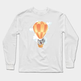 Cute little elephant in a balloon Long Sleeve T-Shirt